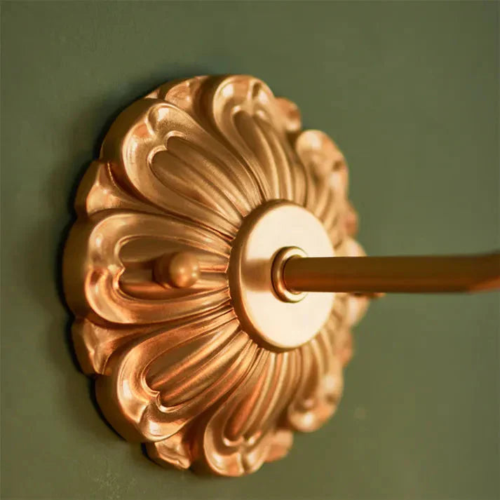 Blumenblatt Wandleuchte Kupfer | Stilvolle Vintage Glaslampe