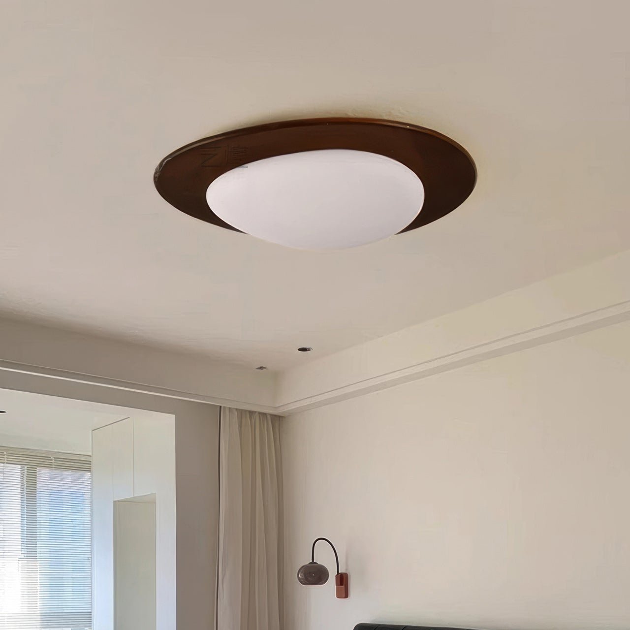 Pebble-Design Deckenlampe | Skandinavische Holzmaserung Innenleuchte