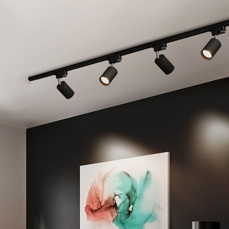 Decken-Schienenstrahler aus Schwarzem Metall – Zeitgemäßes Design