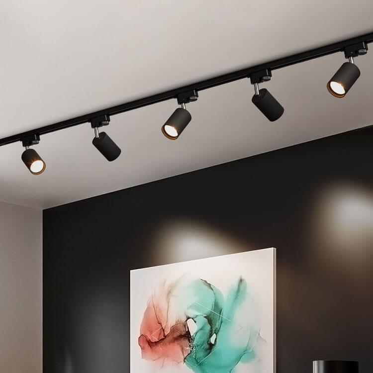 Decken-Schienenstrahler aus Schwarzem Metall – Zeitgemäßes Design