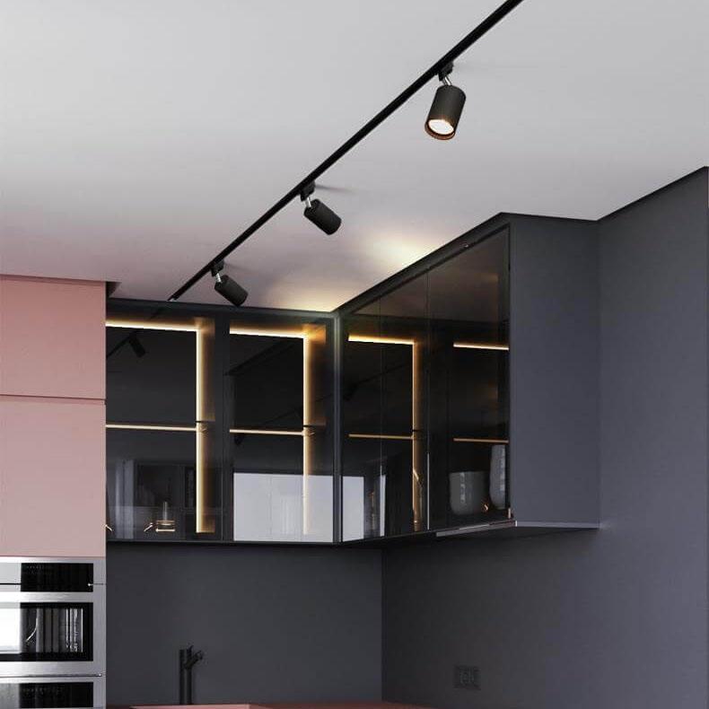 Decken-Schienenstrahler aus Schwarzem Metall – Zeitgemäßes Design