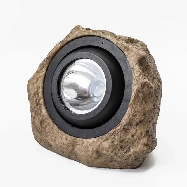 Solarbetriebene LED-Gartenleuchte in Felsen-Optik