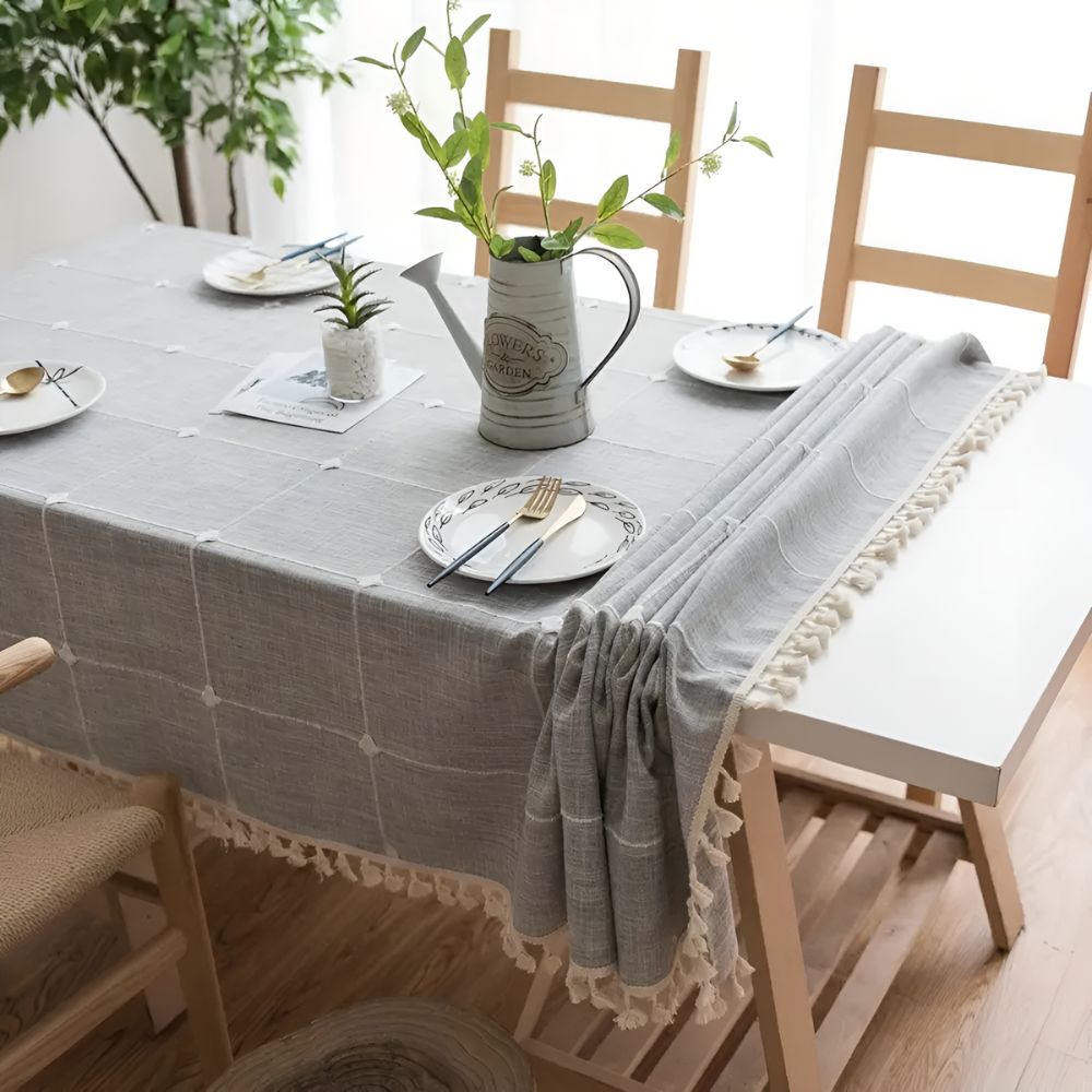 Ländliche Kariert-Tischdecke im Pastoral-Stil