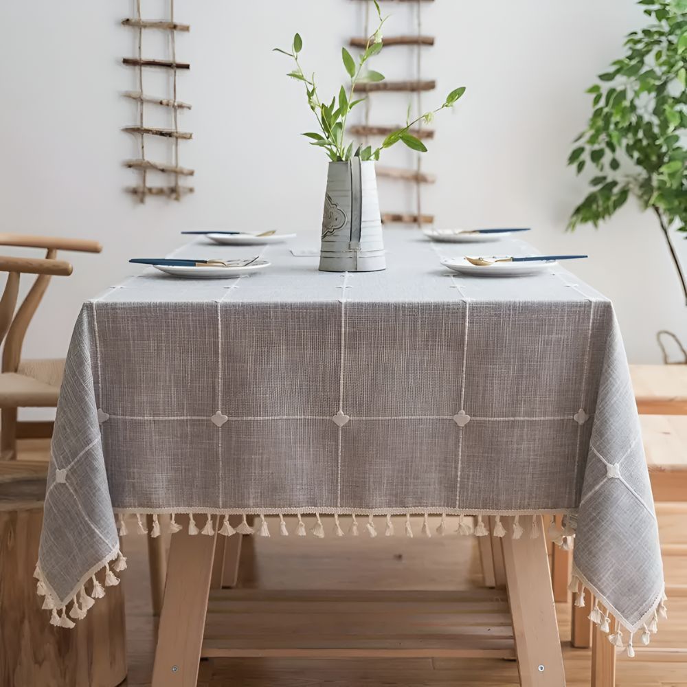 Ländliche Kariert-Tischdecke im Pastoral-Stil