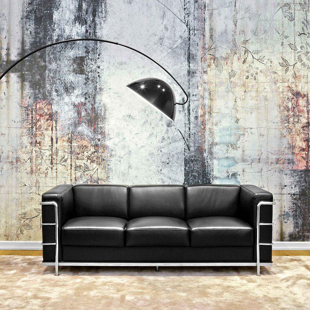 Geschwungene LED Stehlampe im Arc-Stil für Stimmungsvolle Beleuchtung