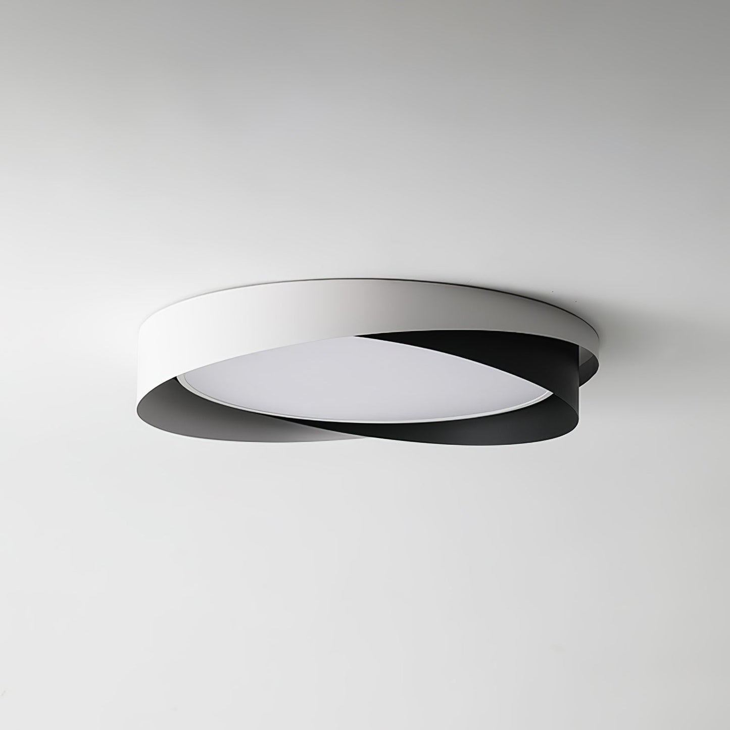 Moderne LED Deckenlampe mit Doppel-Schirm | Rund, 24W, Warmweiß