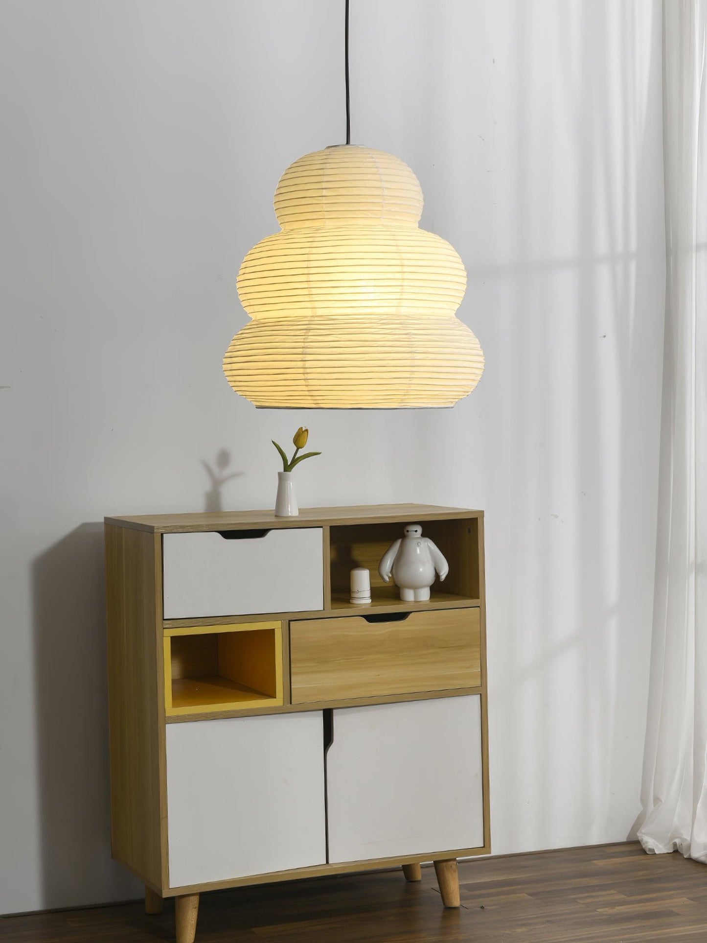 Pendellampe mit Reispapierschirm | Zeitloses Design