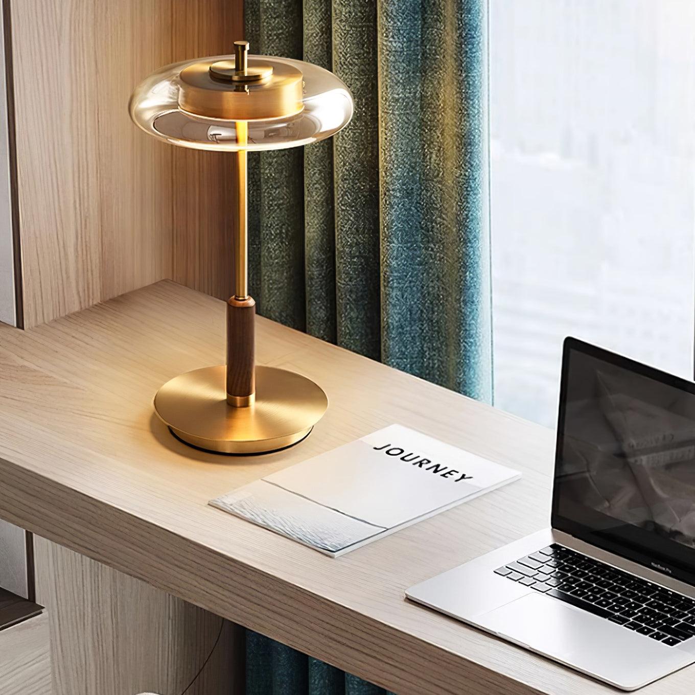 Schlanke Tischlampe aus Glas – Minimalistisch