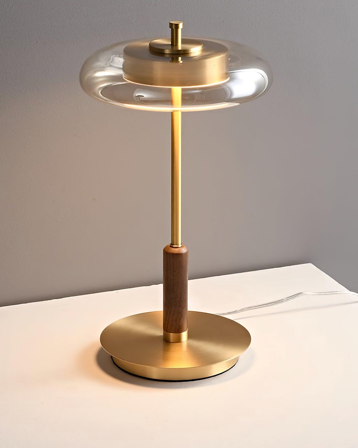 Schlanke Tischlampe aus Glas – Minimalistisch