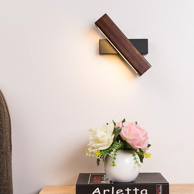 Drehbare Holz-LED-Wandleuchte
