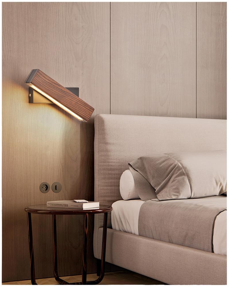 Drehbare Holz-LED-Wandleuchte