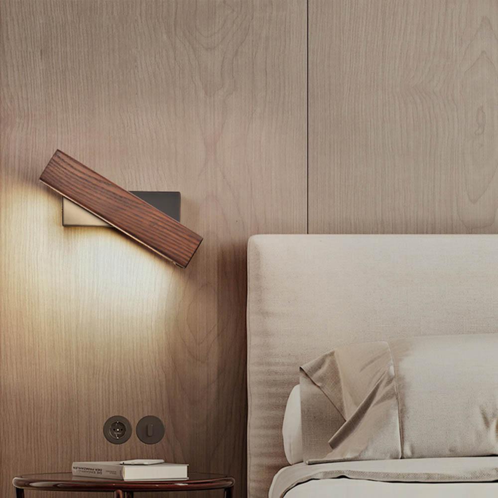 Drehbare Holz-LED-Wandleuchte
