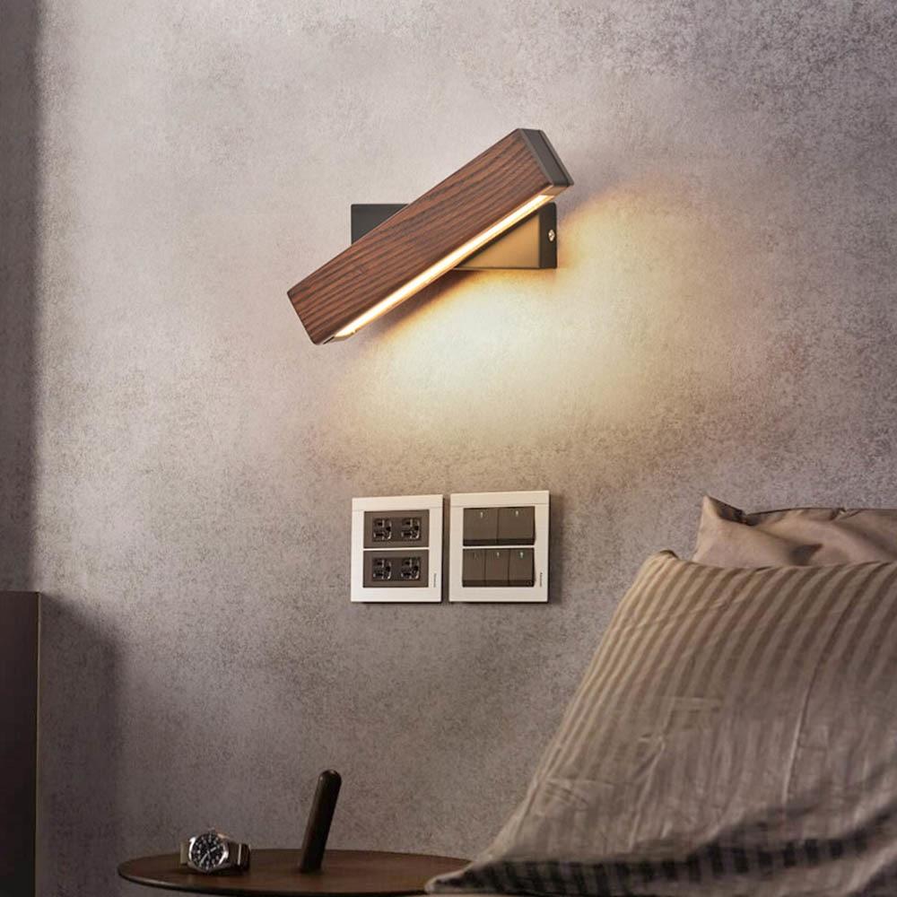 Drehbare Holz-LED-Wandleuchte