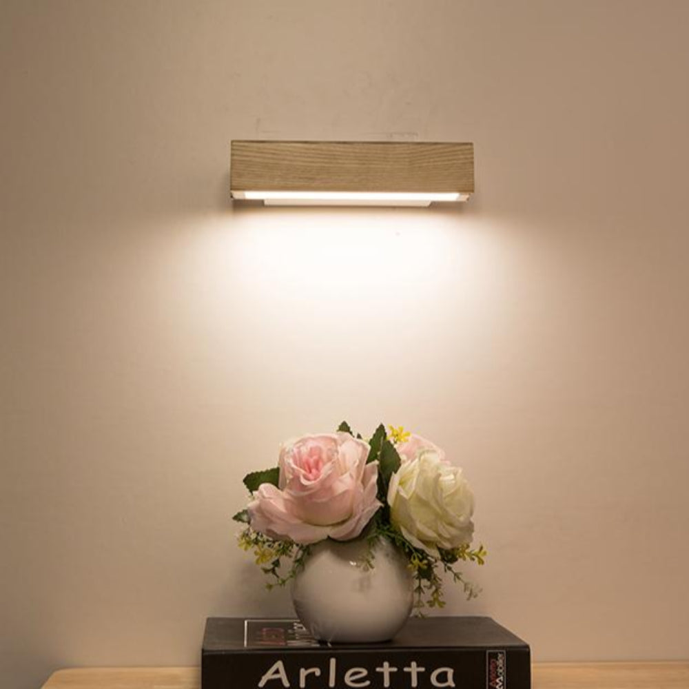 Drehbare Holz-LED-Wandleuchte