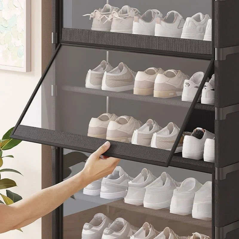 Mehrschichtiges Schuhschranksystem aus Transparentem Material