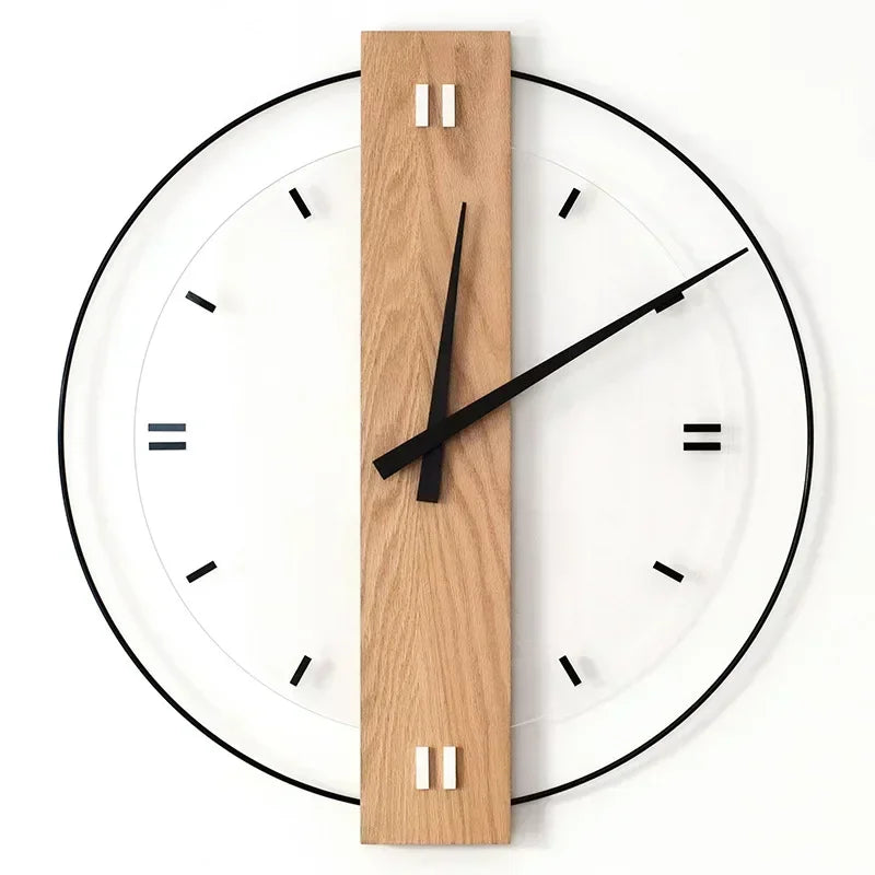 Holz-Wanduhr mit lautlosem Uhrwerk | Stilvoll