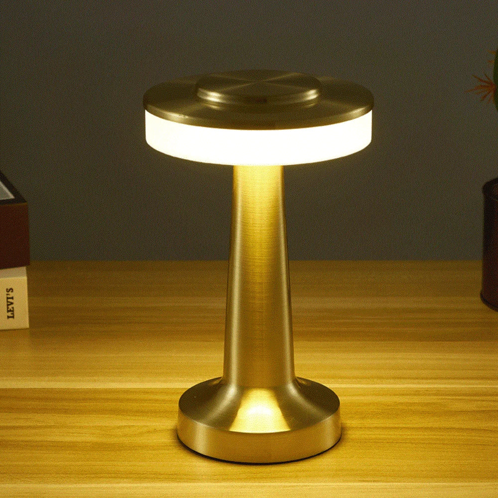 Vintage‑Touch Lampe Mit integrierter USB‑Ladung & Stufenlosem Dimmer – Retro