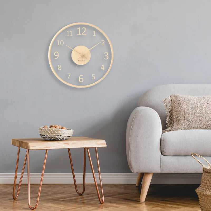 Moderne Wanduhr | Transparentes Glas