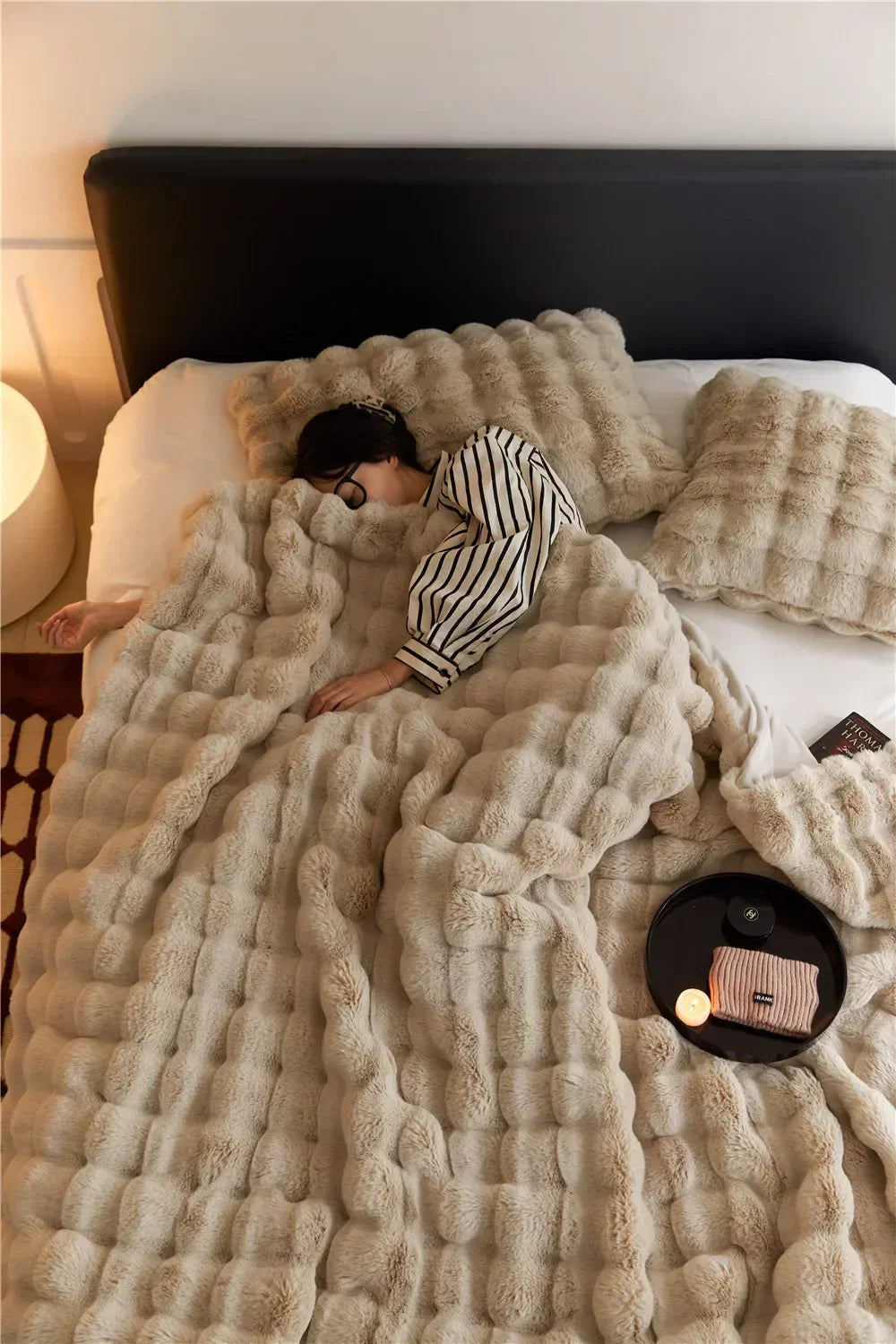 Wärmende Felldecke mit Doppelseitigem Fleece