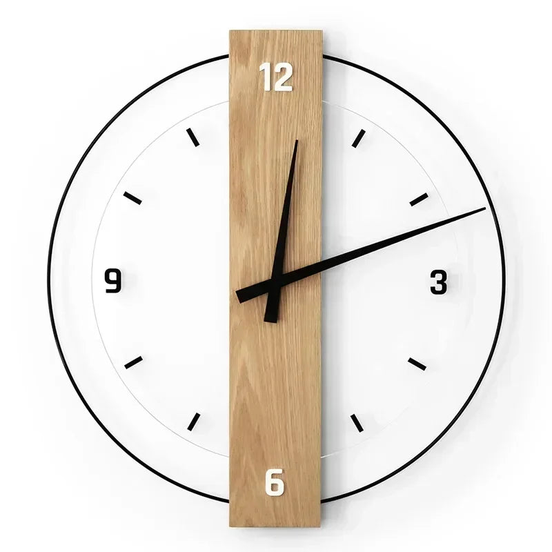 Holz-Wanduhr mit lautlosem Uhrwerk | Stilvoll