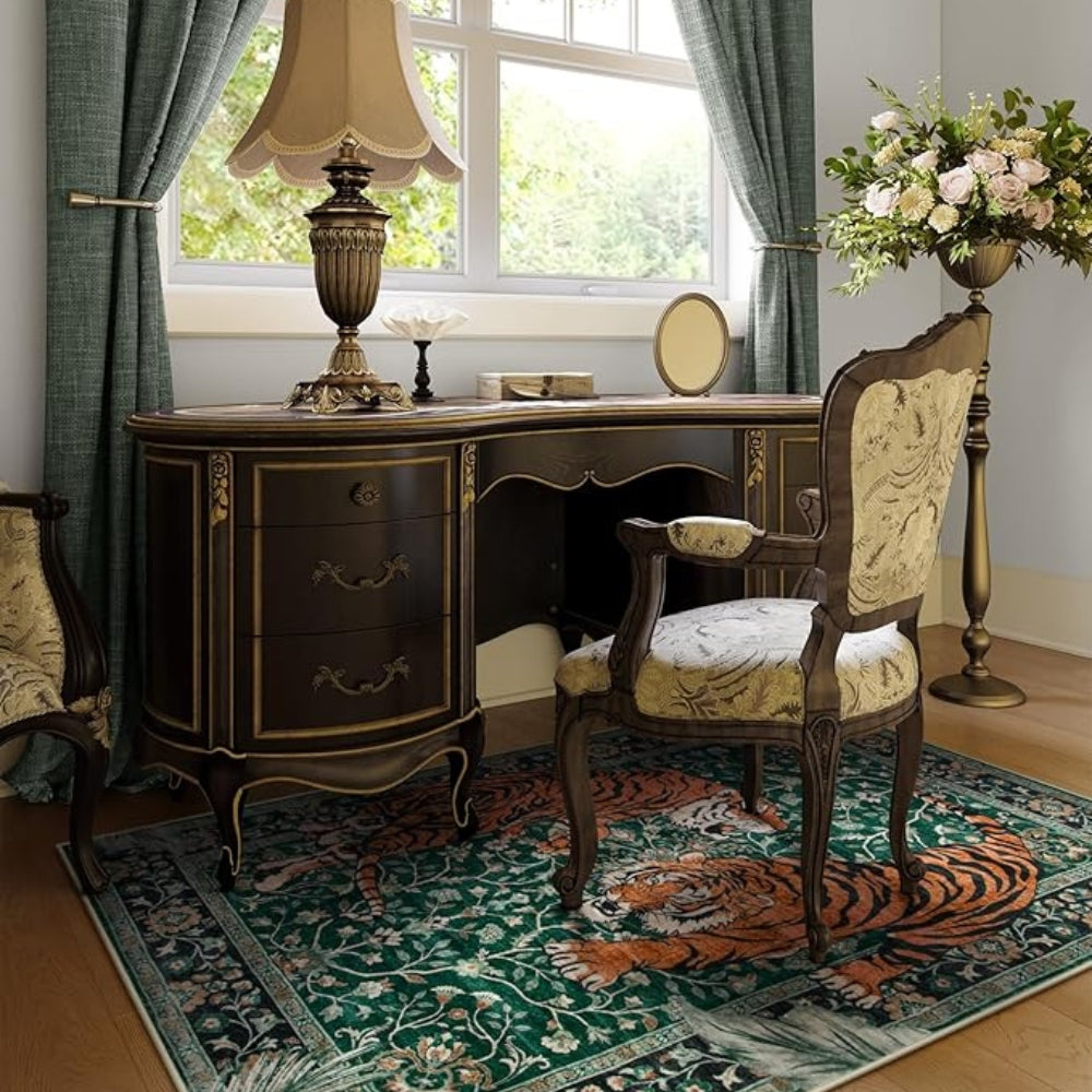 Wohnzimmerteppich mit Tigerprint – Ausdrucksstarkes Design