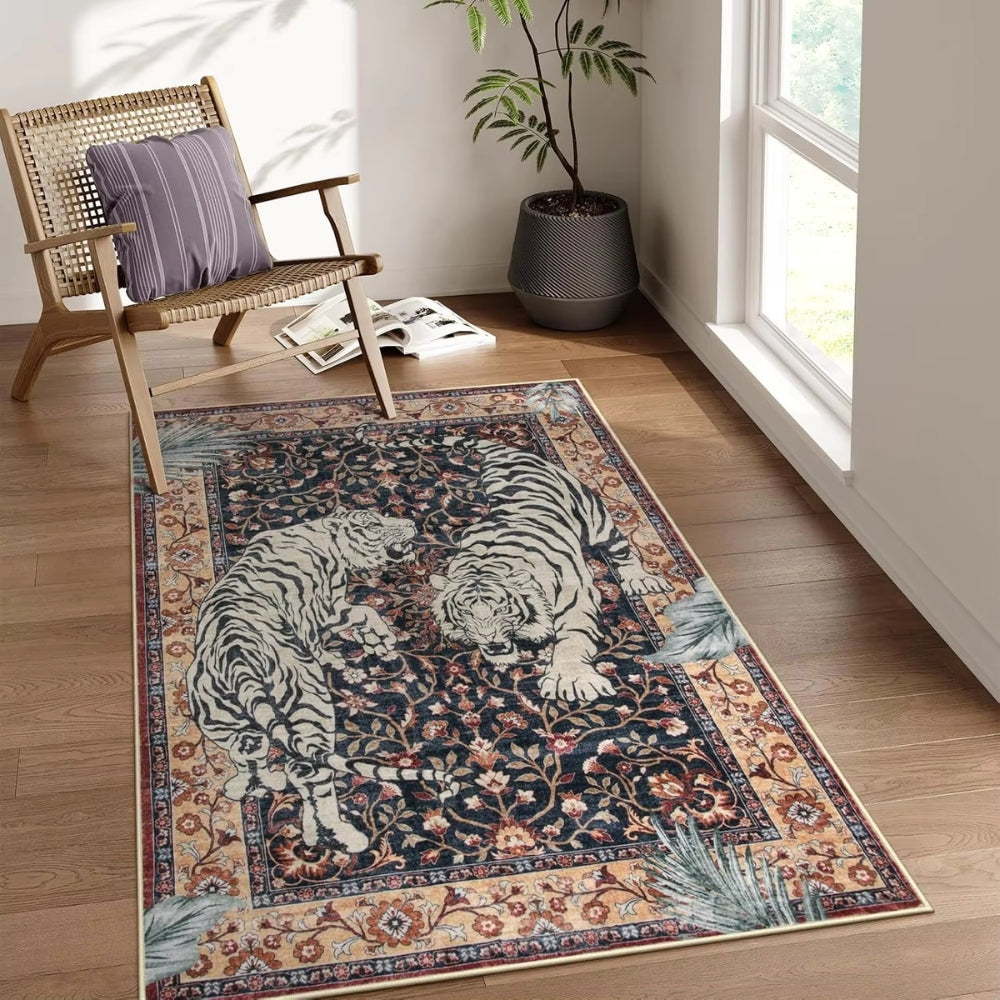 Wohnzimmerteppich mit Tigerprint – Ausdrucksstarkes Design