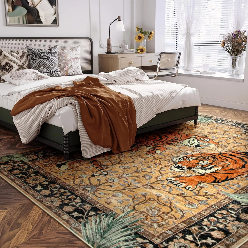 Wohnzimmerteppich mit Tigerprint – Ausdrucksstarkes Design