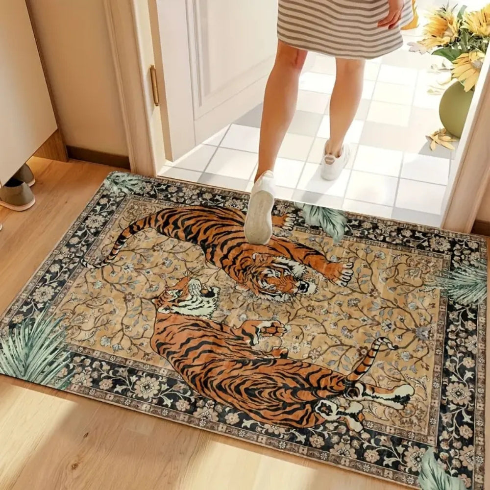 Wohnzimmerteppich mit Tigerprint – Ausdrucksstarkes Design