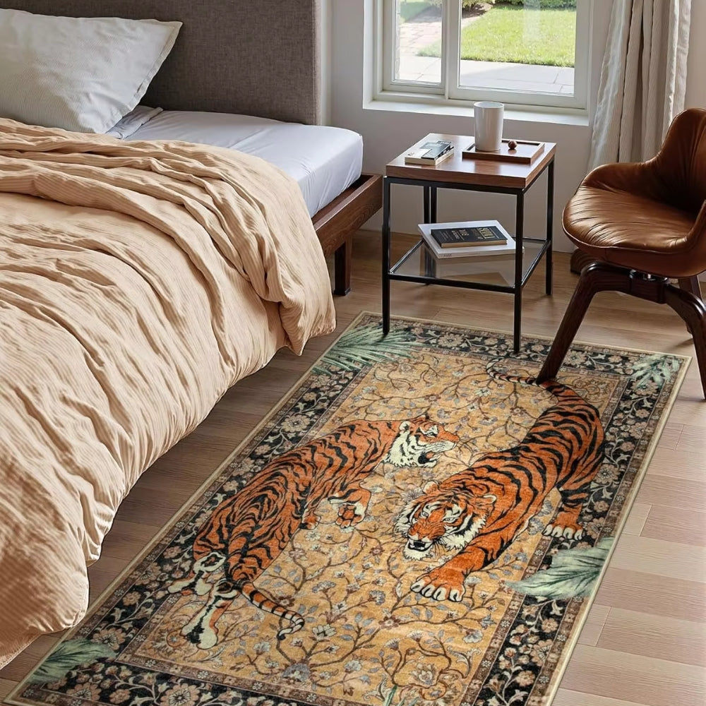 Wohnzimmerteppich mit Tigerprint – Ausdrucksstarkes Design