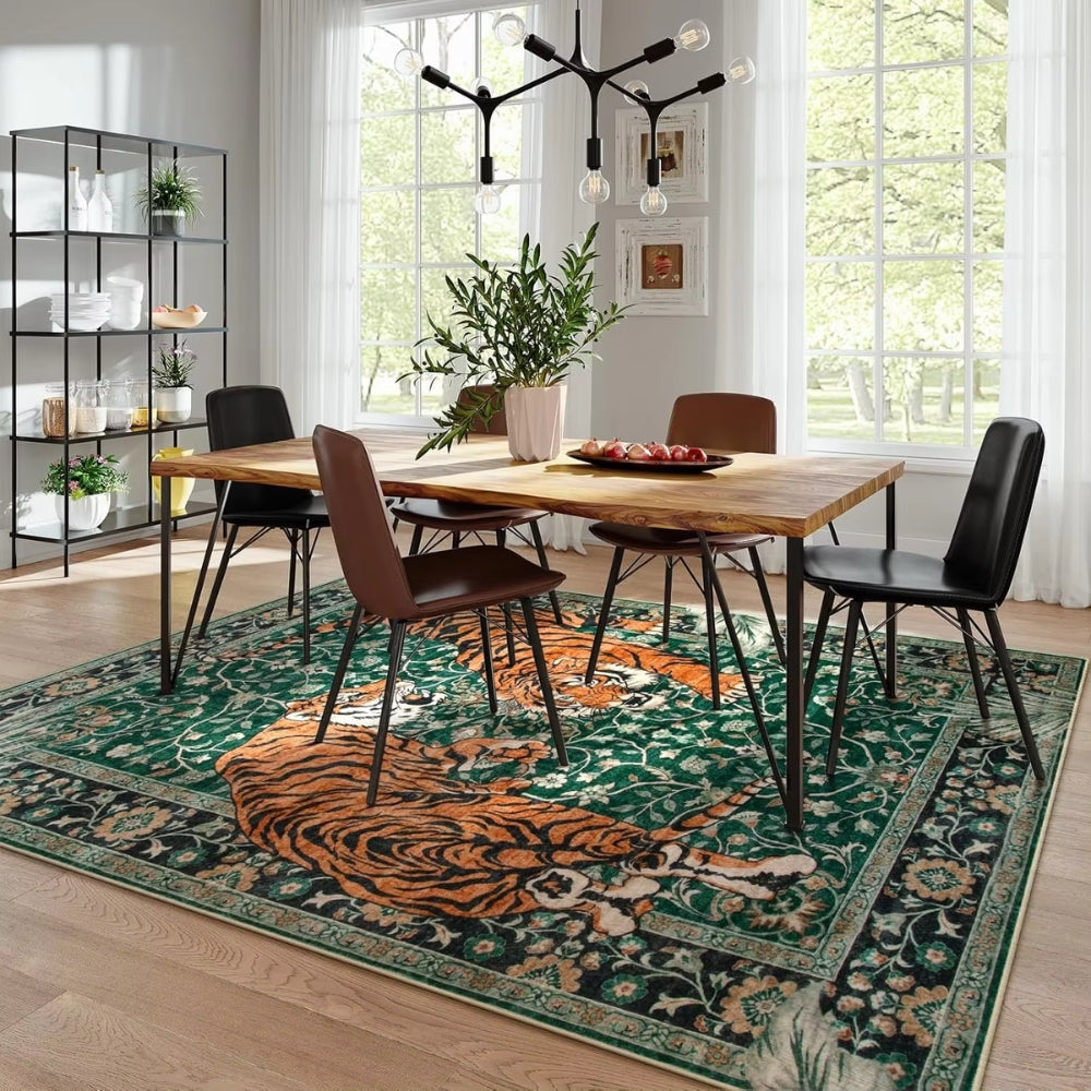 Wohnzimmerteppich mit Tigerprint – Ausdrucksstarkes Design