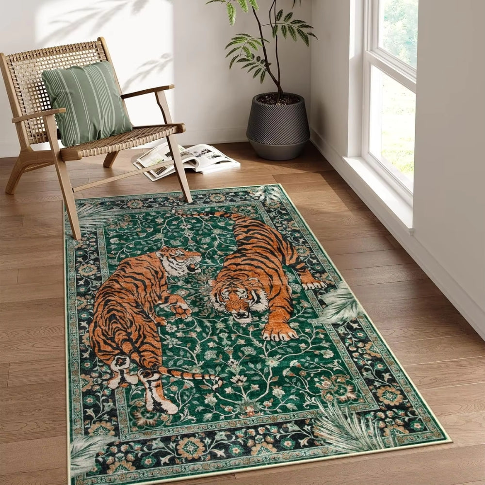 Wohnzimmerteppich mit Tigerprint – Ausdrucksstarkes Design