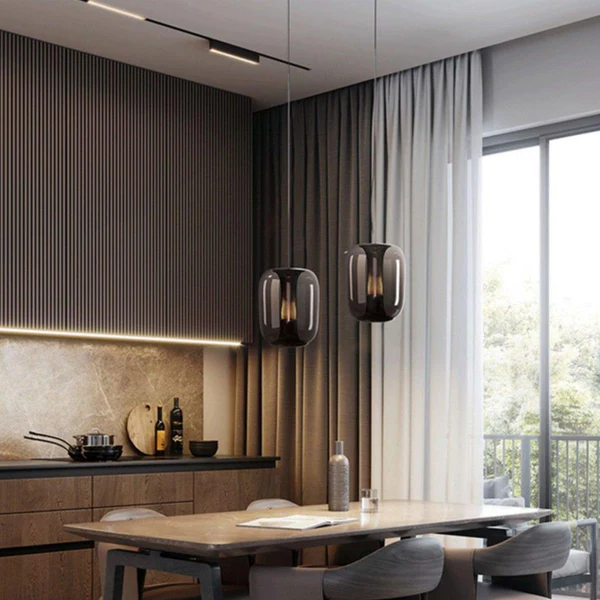 Glas-Metall-Pendelleuchte – Modernes Hängelampen-Design für Innenräume
