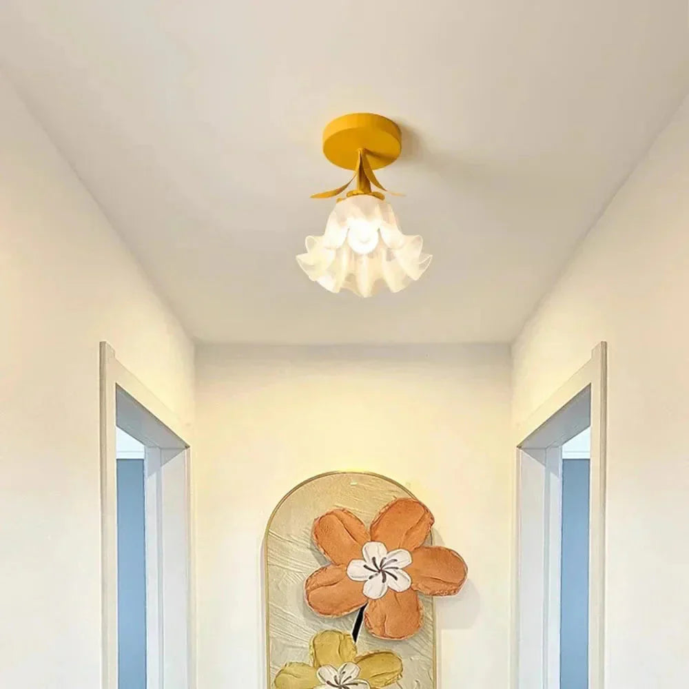 Mini-Blumen-Deckenleuchte im Französischen Vintage-Stil