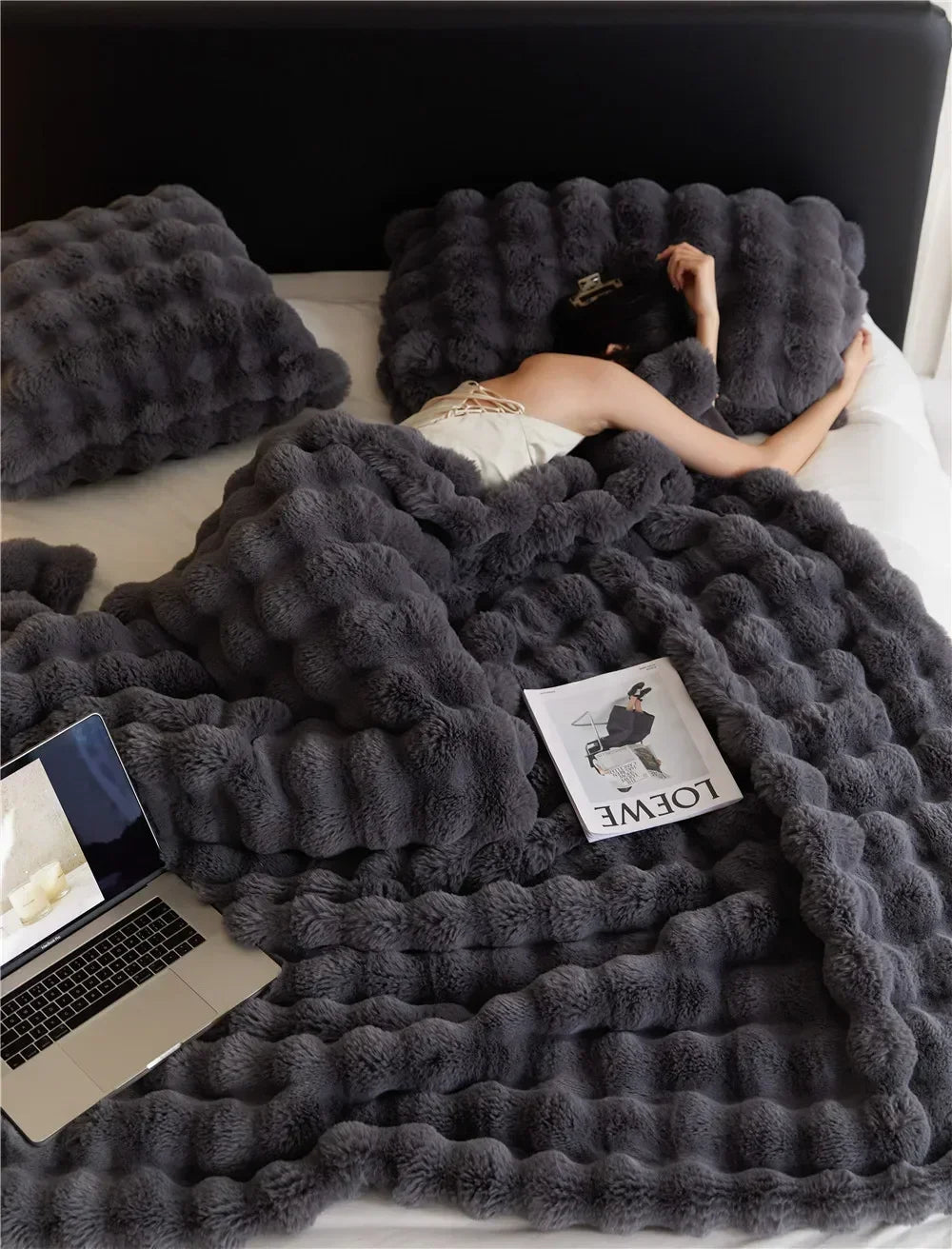 Wärmende Felldecke mit Doppelseitigem Fleece