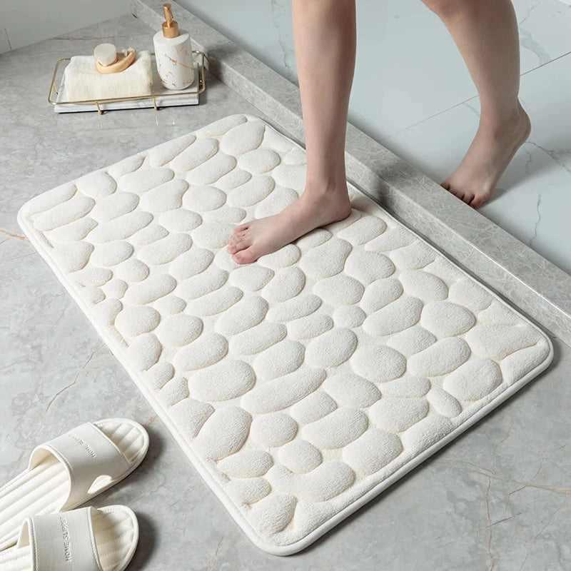 Anti-Rutsch-Badmatte mit Pflasterstein-Muster – Komfort und Design