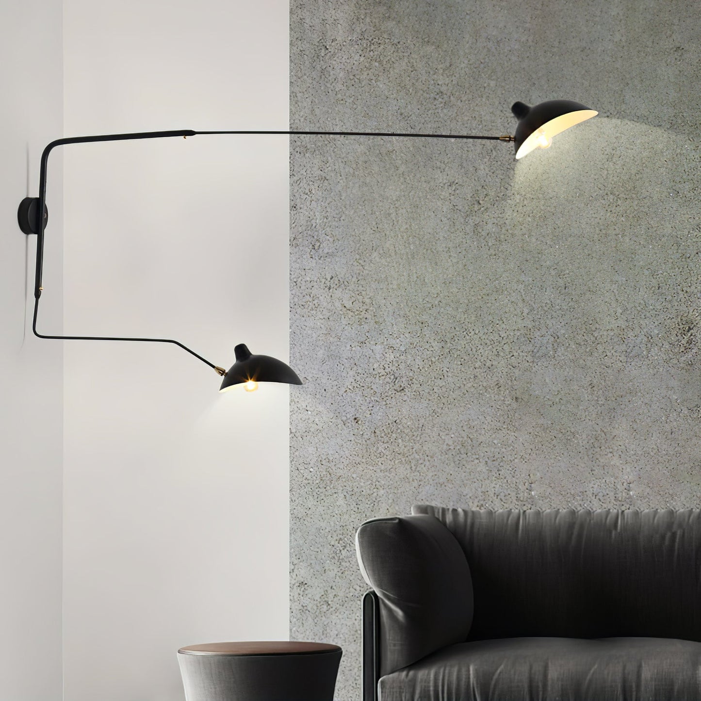 Minimalistische Verstellbare Wandleuchte mit Schwenkarm