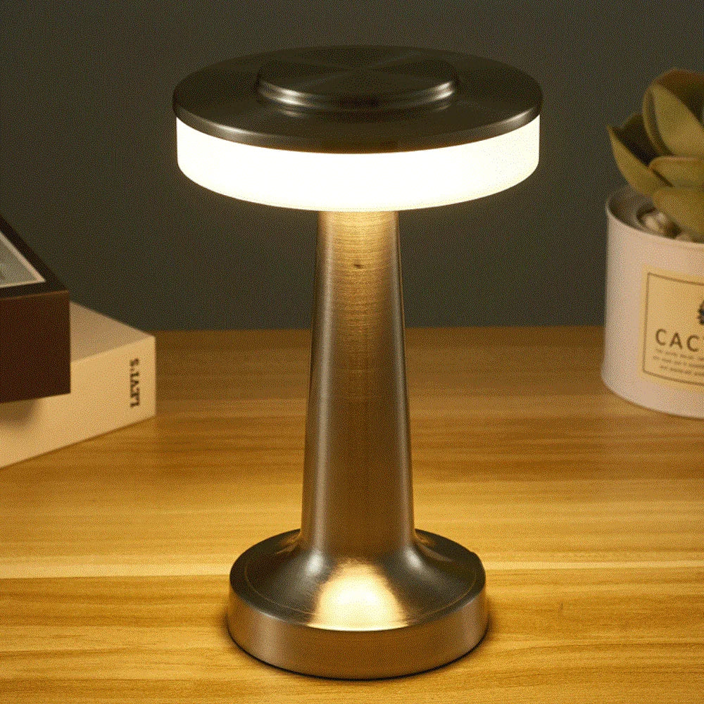 Vintage‑Touch Lampe Mit integrierter USB‑Ladung & Stufenlosem Dimmer – Retro