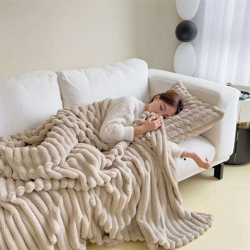 Weiche Kuscheldecke für Sofa, Bett Oder Reisen