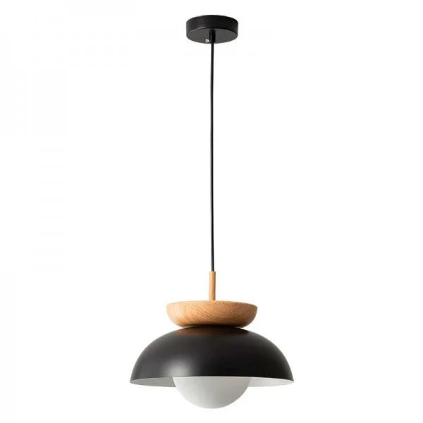 Halbholz Hängelampe im Skandinavischen Design