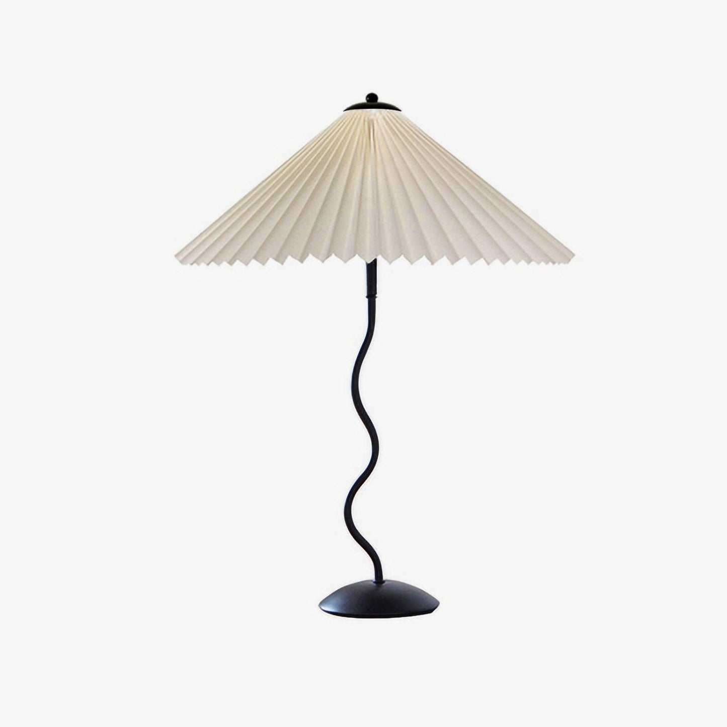 Tischlampe mit Plissiertem Stoffschirm