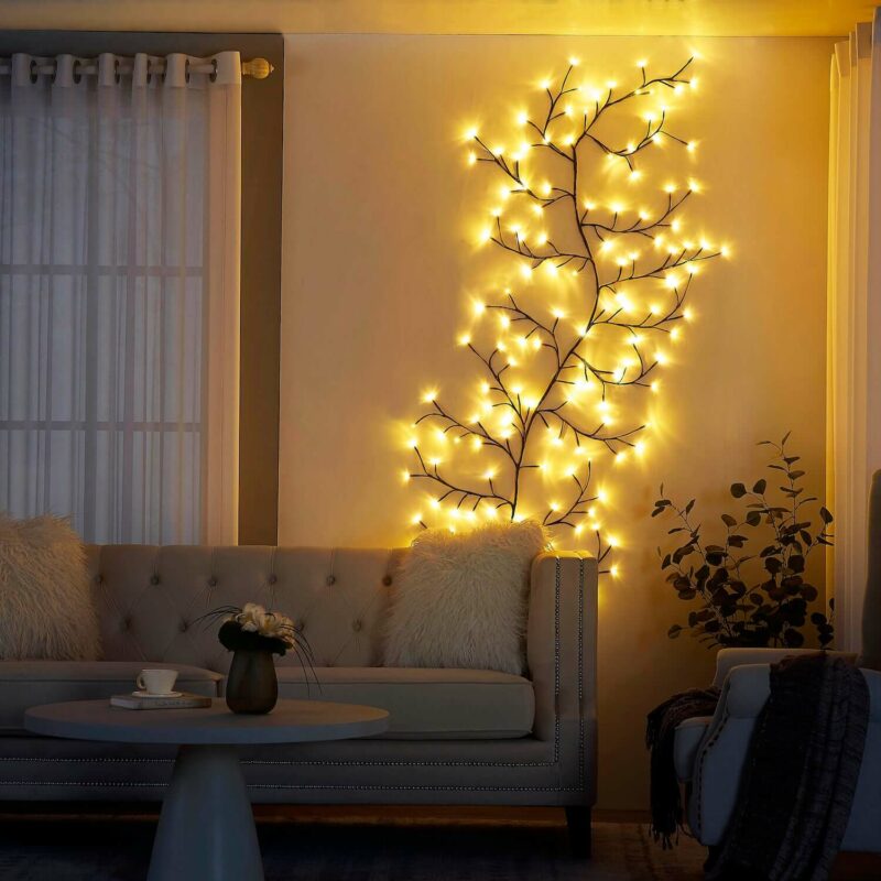 Zauberhafte Baum-Dekoration – Lichterkette mit funkelnden LEDs