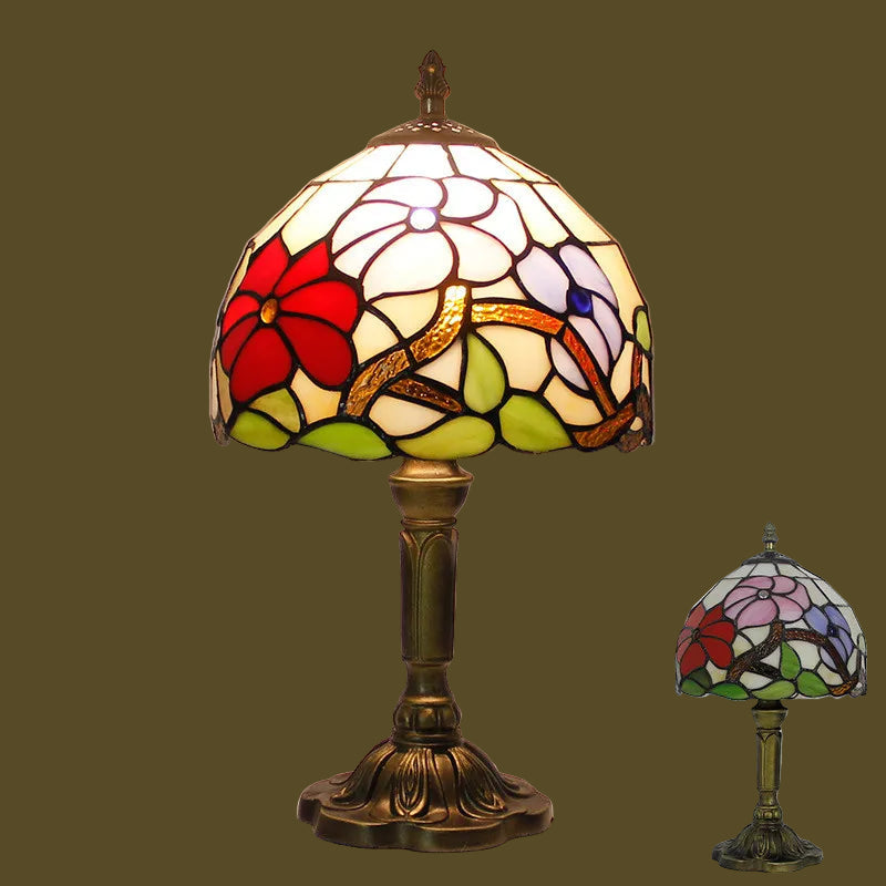Vintage Sonnenblumen-Schreibtischlampe – Dekorative Tischleuchte