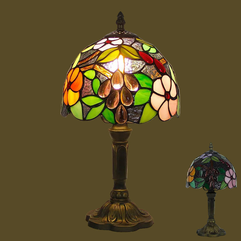 Vintage Sonnenblumen-Schreibtischlampe – Dekorative Tischleuchte