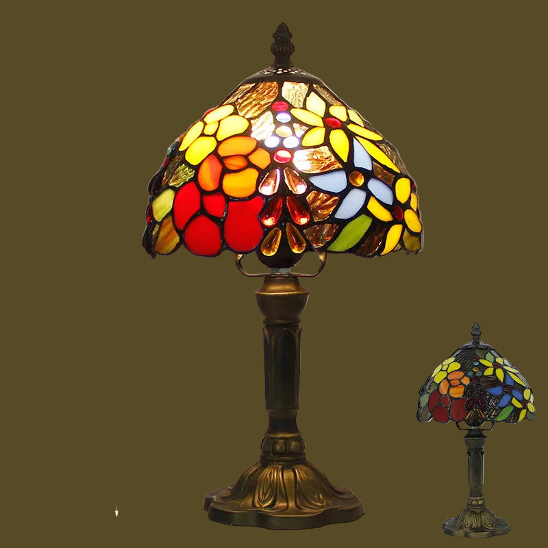 Vintage Sonnenblumen-Schreibtischlampe – Dekorative Tischleuchte