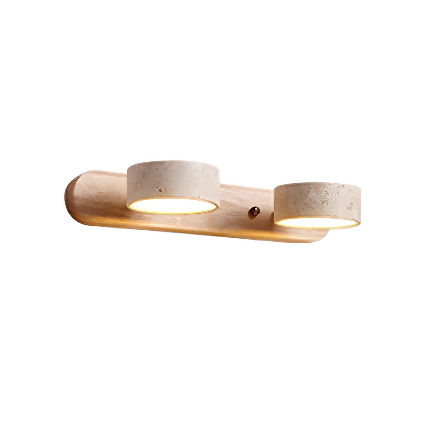 Duo Wandlampe aus Travertin mit Halterung – Stilvolle Lichtquelle