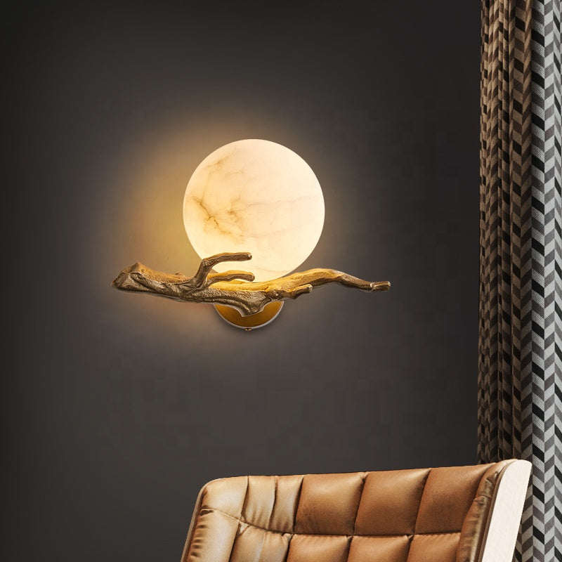 Kreative LED-Wandlampe aus Marmor