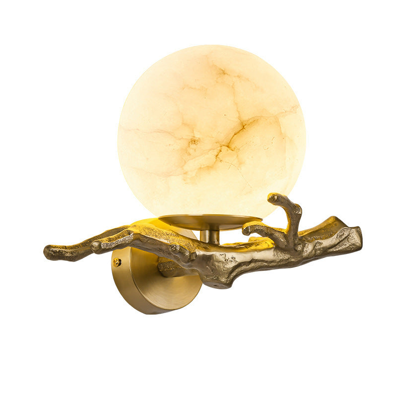 Kreative LED-Wandlampe aus Marmor