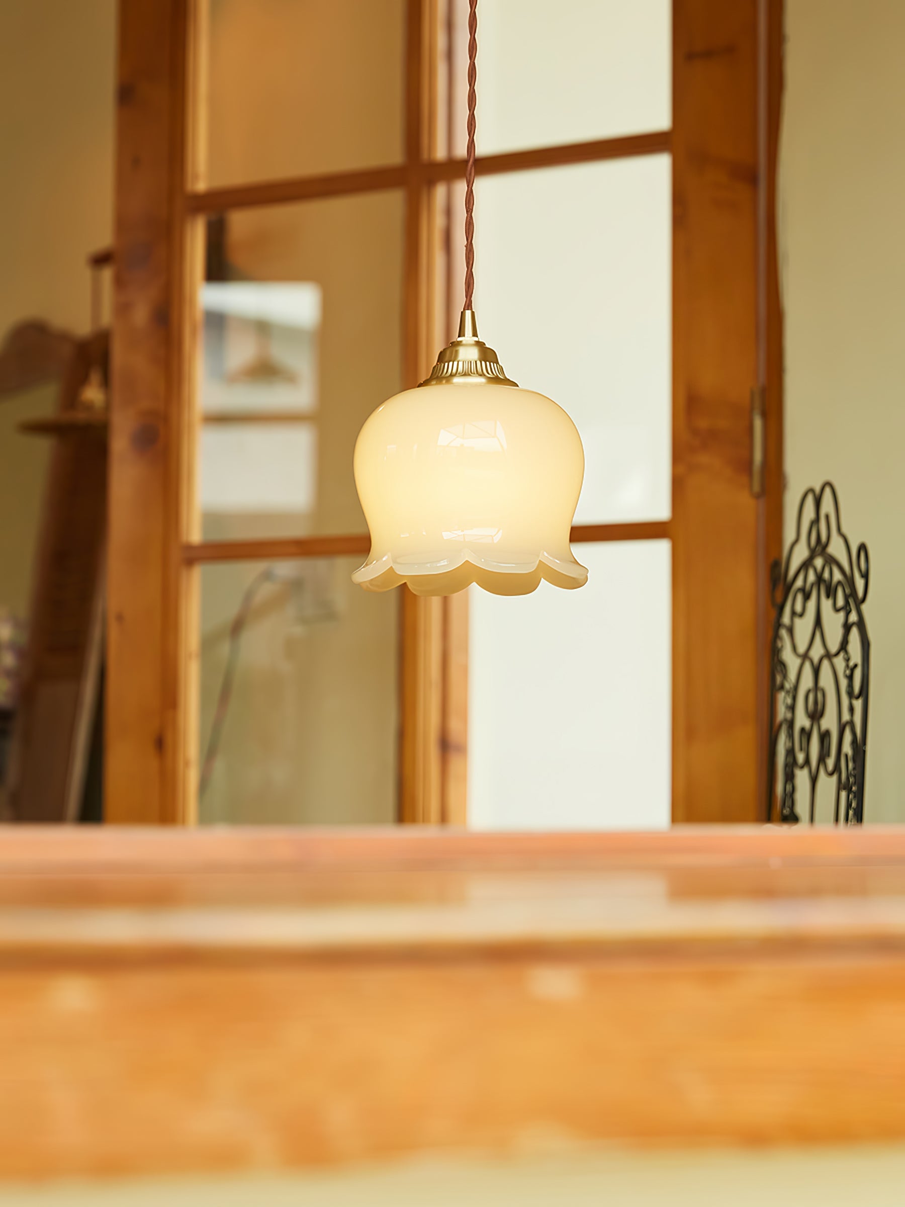 Blumenförmige Pendellampe – Sanftes Licht