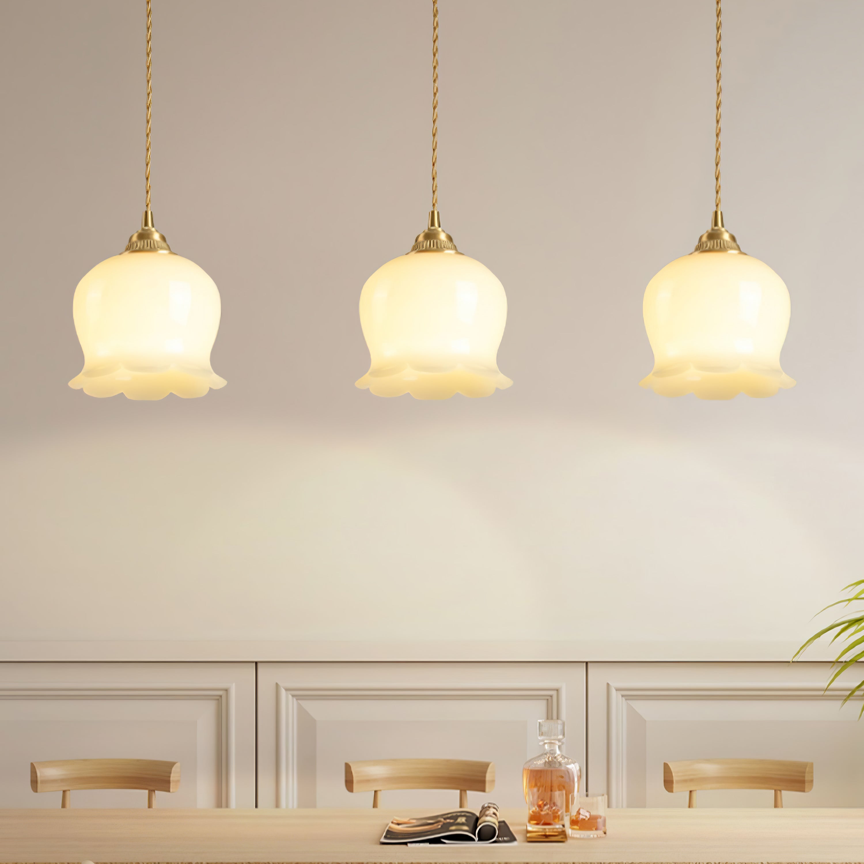 Blumenförmige Pendellampe – Sanftes Licht