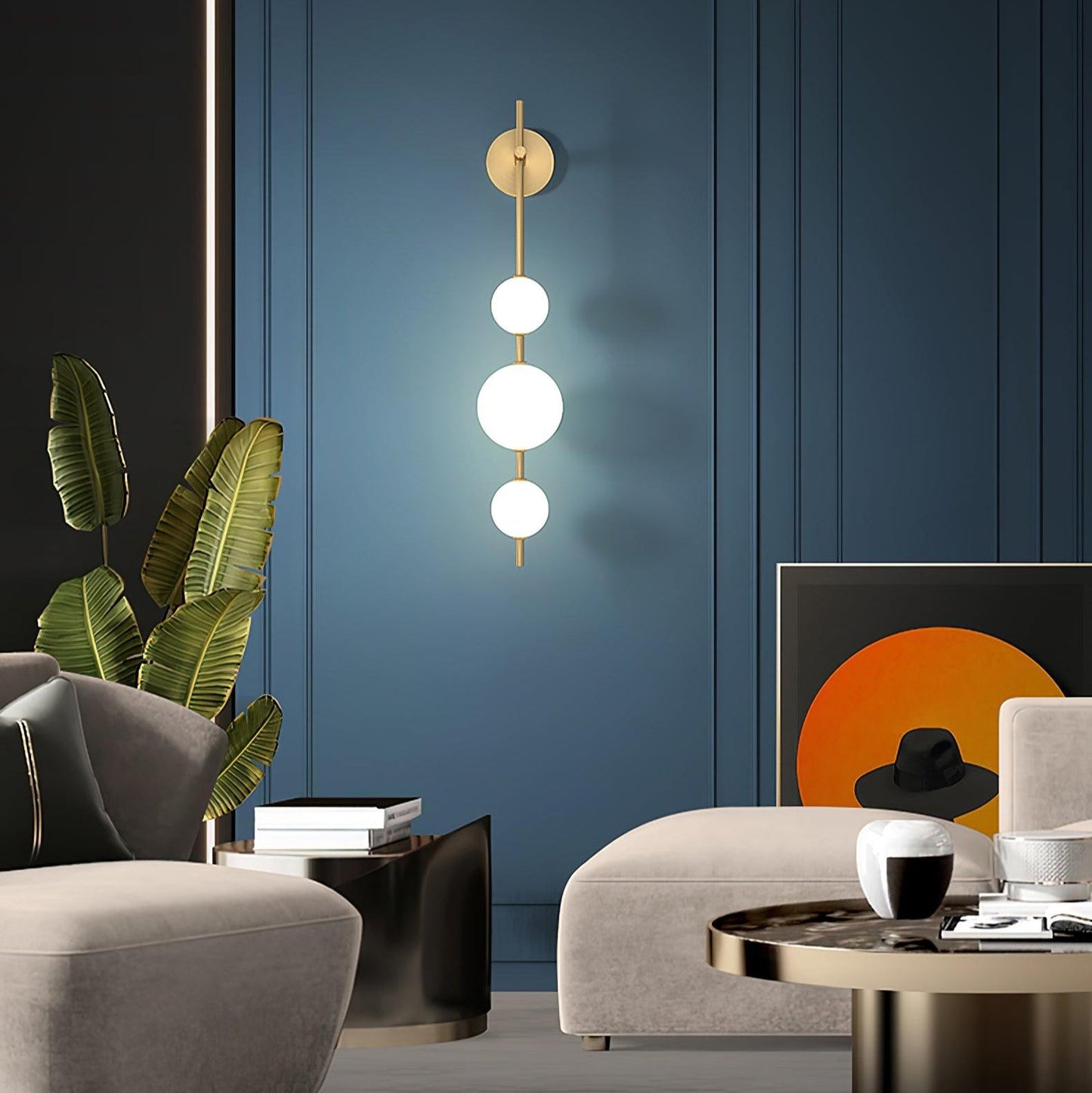 Globe-Wandlampe – Vertikale Ausrichtung